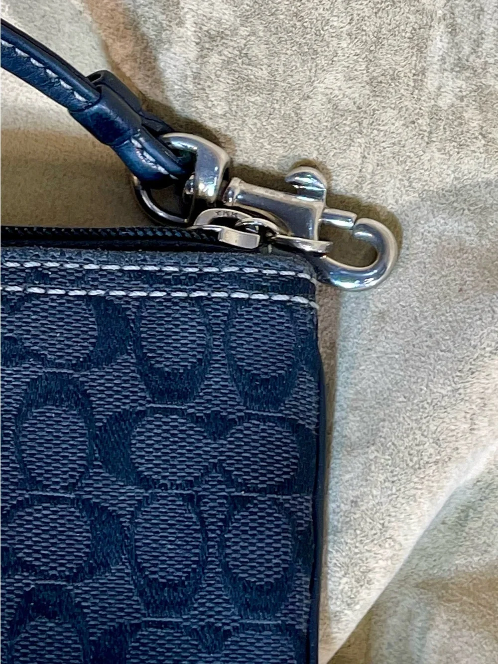 Coach Black Signature Canvas Wristlet
